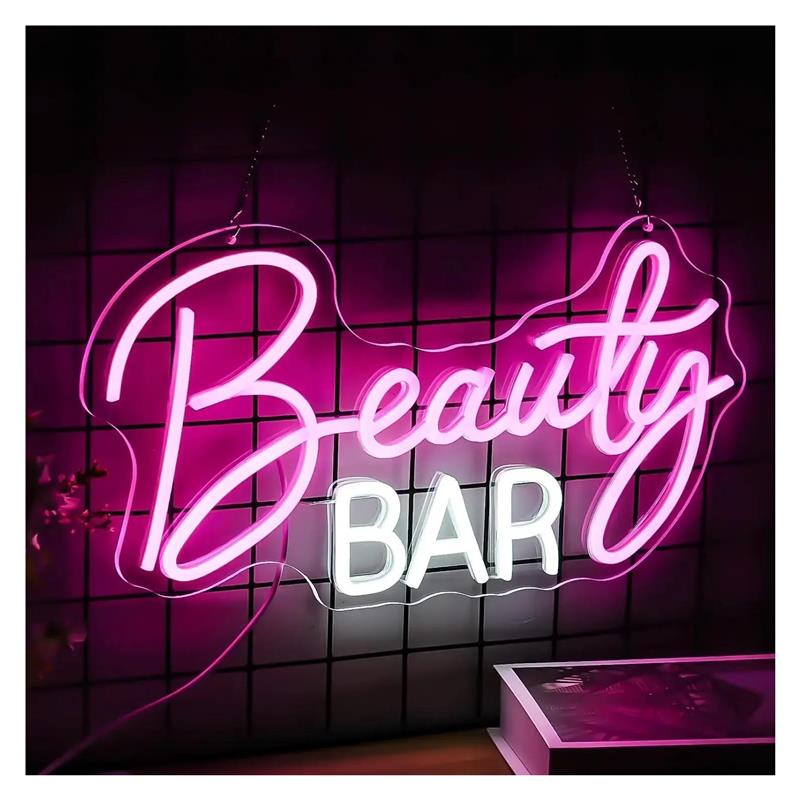 Beauty Makeup Bar - Неоновая вывеска Beauty Bar с регулируемой