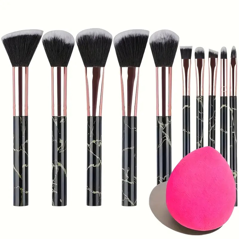 Beauty Makeup Gift Sets - Набор из 10 мраморных кистей +