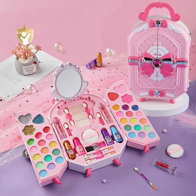 Beauty Makeup Gift Sets - Безопасная косметическая игрушка для девочек, принцесса,