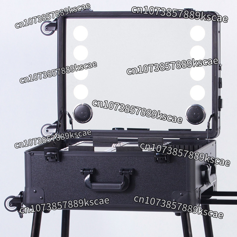 Beauty Makeup Trolley - Профессиональный косметический кейс-тележка с подсветкой, для