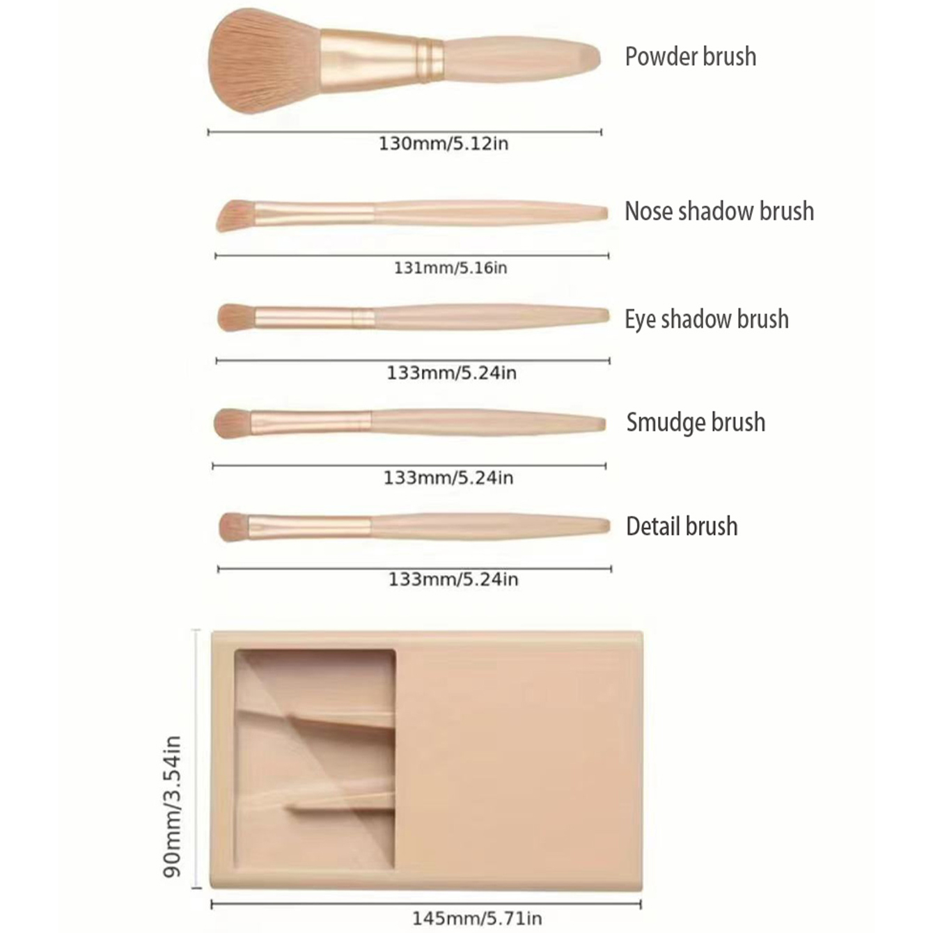 5 шт., набор косметических кис – обзор и цена Beauty Makeup Tools Set